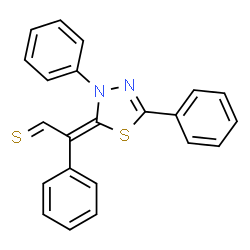 ChemSpider 2D Image | (2E)-(3,5-Diphenyl-1,3,4-thiadiazol-2(3H)-ylidene)(phenyl)ethanethial | C22H16N2S2