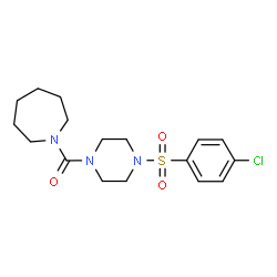 ChemSpider 2D Image | 1-Azepanyl{4-[(4-chlorophenyl)sulfonyl]-1-piperazinyl}methanone | C17H24ClN3O3S