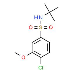 ChemSpider 2D Image | N-tert-Butyl-4-chloro-3-methoxybenzenesulfonamide | C11H16ClNO3S