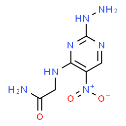 ChemSpider 2D Image | N~2~-(2-Hydrazino-5-nitro-4-pyrimidinyl)glycinamide | C6H9N7O3