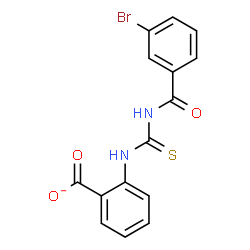 ChemSpider 2D Image | 2-{[(3-Bromobenzoyl)carbamothioyl]amino}benzoate | C15H10BrN2O3S
