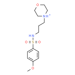 ChemSpider 2D Image | 4-(3-{[(4-Methoxyphenyl)sulfonyl]amino}propyl)morpholin-4-ium | C14H23N2O4S