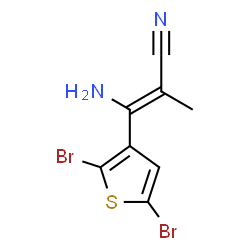 ChemSpider 2D Image | (2Z)-3-Amino-3-(2,5-dibromo-3-thienyl)-2-methylacrylonitrile | C8H6Br2N2S