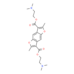 ChemSpider 2D Image | Bis[2-(dimethylamino)ethyl] 2,6-dimethylfuro[2,3-f][1]benzofuran-3,7-dicarboxylate | C22H28N2O6