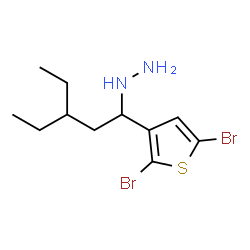 ChemSpider 2D Image | [1-(2,5-Dibromo-3-thienyl)-3-ethylpentyl]hydrazine | C11H18Br2N2S