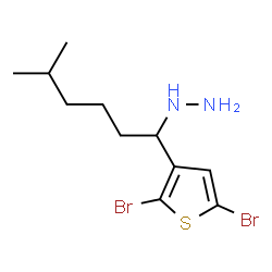 ChemSpider 2D Image | [1-(2,5-Dibromo-3-thienyl)-5-methylhexyl]hydrazine | C11H18Br2N2S