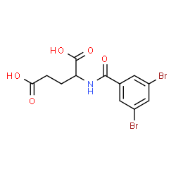ChemSpider 2D Image | N-(3,5-Dibromobenzoyl)glutamic acid | C12H11Br2NO5