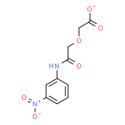 ChemSpider 2D Image | {2-[(3-Nitrophenyl)amino]-2-oxoethoxy}acetate | C10H9N2O6