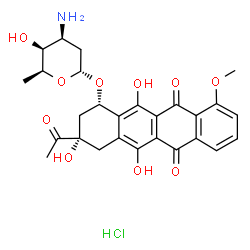 ChemSpider 2D Image | Daunorubicin hydrochloride | C27H30ClNO10