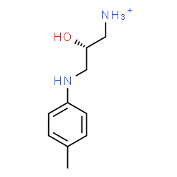 ChemSpider 2D Image | (2R)-2-Hydroxy-3-[(4-methylphenyl)amino]-1-propanaminium | C10H17N2O