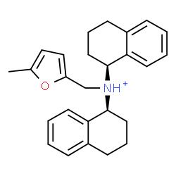 ChemSpider 2D Image | (1S)-N-[(5-Methyl-2-furyl)methyl]-N-[(1S)-1,2,3,4-tetrahydro-1-naphthalenyl]-1,2,3,4-tetrahydro-1-naphthalenaminium | C26H30NO