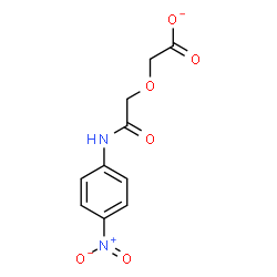ChemSpider 2D Image | {2-[(4-Nitrophenyl)amino]-2-oxoethoxy}acetate | C10H9N2O6