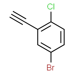 ChemSpider 2D Image | 4-Bromo-1-chloro-2-ethynylbenzene | C8H4BrCl
