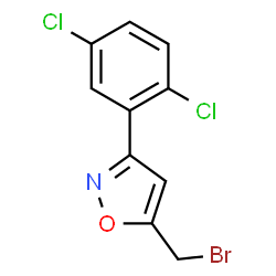 ChemSpider 2D Image | 5-(Bromomethyl)-3-(2,5-dichlorophenyl)-1,2-oxazole | C10H6BrCl2NO