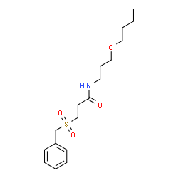 ChemSpider 2D Image | 3-(Benzylsulfonyl)-N-(3-butoxypropyl)propanamide | C17H27NO4S