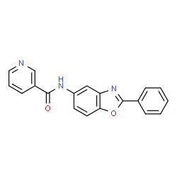 ChemSpider 2D Image | N-(2-Phenyl-1,3-benzoxazol-5-yl)nicotinamide | C19H13N3O2