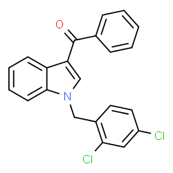 ChemSpider 2D Image | [1-(2,4-Dichlorobenzyl)-1H-indol-3-yl](phenyl)methanone | C22H15Cl2NO