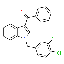 ChemSpider 2D Image | [1-(3,4-Dichlorobenzyl)-1H-indol-3-yl](phenyl)methanone | C22H15Cl2NO