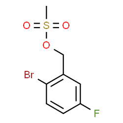 ChemSpider 2D Image | 2-Bromo-5-fluorobenzyl methanesulfonate | C8H8BrFO3S