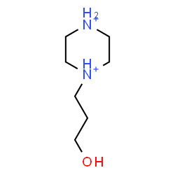 ChemSpider 2D Image | 1-(3-Hydroxypropyl)piperazinediium | C7H18N2O