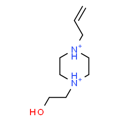 ChemSpider 2D Image | 1-Allyl-4-(2-hydroxyethyl)piperazinediium | C9H20N2O