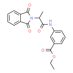 ChemSpider 2D Image | Ethyl 3-{[2-(1,3-dioxo-1,3-dihydro-2H-isoindol-2-yl)propanoyl]amino}benzoate | C20H18N2O5