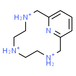 ChemSpider 2D Image | 15-Aza-3,6,9-triazoniabicyclo[9.3.1]pentadeca-1(15),11,13-triene | C11H21N4