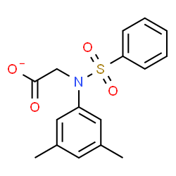 ChemSpider 2D Image | [(3,5-Dimethylphenyl)(phenylsulfonyl)amino]acetate | C16H16NO4S