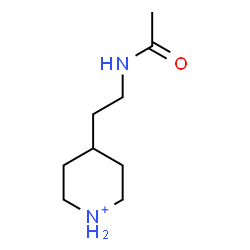 ChemSpider 2D Image | 4-(2-Acetamidoethyl)piperidinium | C9H19N2O