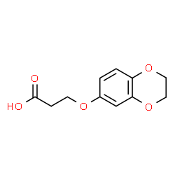 ChemSpider 2D Image | 3-(2,3-Dihydro-1,4-benzodioxin-6-yloxy)propanoic acid | C11H12O5