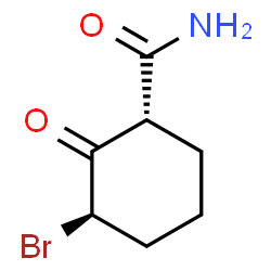 ChemSpider 2D Image | (1R,3R)-3-Bromo-2-oxocyclohexanecarboxamide | C7H10BrNO2