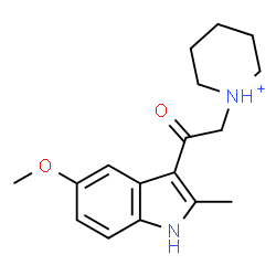 ChemSpider 2D Image | 1-[2-(5-Methoxy-2-methyl-1H-indol-3-yl)-2-oxoethyl]piperidinium | C17H23N2O2