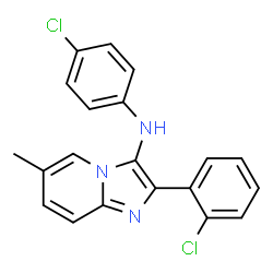 ChemSpider 2D Image | 2-(2-Chlorophenyl)-N-(4-chlorophenyl)-6-methylimidazo[1,2-a]pyridin-3-amine | C20H15Cl2N3