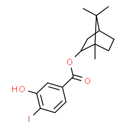 ChemSpider 2D Image | 1,7,7-Trimethylbicyclo[2.2.1]hept-2-yl 3-hydroxy-4-iodobenzoate | C17H21IO3