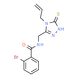 ChemSpider 2D Image | N-[(4-allyl-5-sulfanyl-4H-1,2,4-triazol-3-yl)methyl]-2-bromobenzamide | C13H13BrN4OS