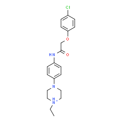 ChemSpider 2D Image | 4-(4-{[(4-Chlorophenoxy)acetyl]amino}phenyl)-1-ethylpiperazin-1-ium | C20H25ClN3O2