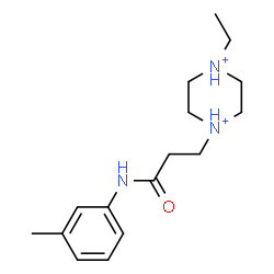 ChemSpider 2D Image | 1-Ethyl-4-{3-[(3-methylphenyl)amino]-3-oxopropyl}piperazinediium | C16H27N3O