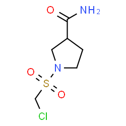 ChemSpider 2D Image | 1-[(Chloromethyl)sulfonyl]-3-pyrrolidinecarboxamide | C6H11ClN2O3S