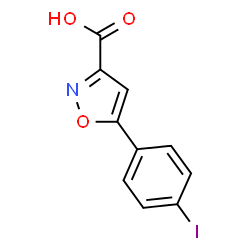 ChemSpider 2D Image | 5-(4-Iodophenyl)-1,2-oxazole-3-carboxylic acid | C10H6INO3