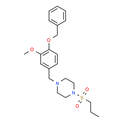ChemSpider 2D Image | 1-[4-(Benzyloxy)-3-methoxybenzyl]-4-(propylsulfonyl)piperazine | C22H30N2O4S