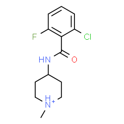 ChemSpider 2D Image | 4-[(2-Chloro-6-fluorobenzoyl)amino]-1-methylpiperidinium | C13H17ClFN2O