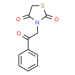 ChemSpider 2D Image | 3-(2-Oxo-2-phenyl-ethyl)-thiazolidine-2,4-dione | C11H9NO3S