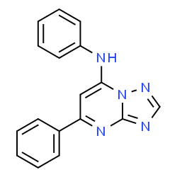 ChemSpider 2D Image | N,5-Diphenyl[1,2,4]triazolo[1,5-a]pyrimidin-7-amine | C17H13N5