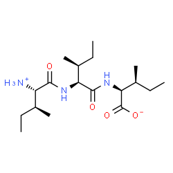 ChemSpider 2D Image | (2S,3S)-2-({N-[(2S,3S)-2-Ammonio-3-methylpentanoyl]-L-isoleucyl}amino)-3-methylpentanoate | C18H35N3O4