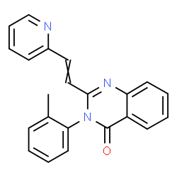 ChemSpider 2D Image | 3-(2-Methylphenyl)-2-[2-(2-pyridinyl)vinyl]-4(3H)-quinazolinone | C22H17N3O