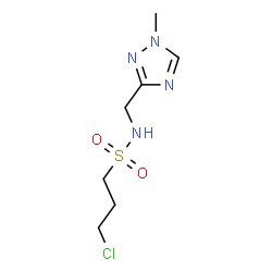 ChemSpider 2D Image | 3-Chloro-N-[(1-methyl-1H-1,2,4-triazol-3-yl)methyl]-1-propanesulfonamide | C7H13ClN4O2S