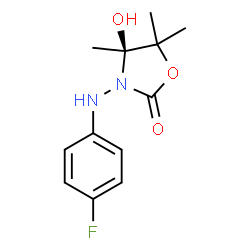 ChemSpider 2D Image | (4S)-3-[(4-Fluorophenyl)amino]-4-hydroxy-4,5,5-trimethyl-1,3-oxazolidin-2-one | C12H15FN2O3