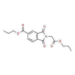 ChemSpider 2D Image | Propyl 1,3-dioxo-2-(2-oxo-2-propoxyethyl)-5-isoindolinecarboxylate | C17H19NO6
