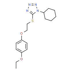 ChemSpider 2D Image | 1-Cyclohexyl-5-[2-(4-ethoxy-phenoxy)-ethylsulfanyl]-1H-tetrazole | C17H24N4O2S