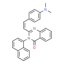 ChemSpider 2D Image | 2-{(Z)-2-[4-(Dimethylamino)phenyl]vinyl}-3-(1-naphthyl)-4(3H)-quinazolinone | C28H23N3O